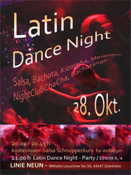 Latin Dance Night @ Linie Neun in Darmstadt