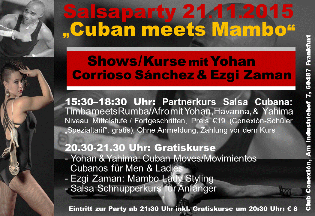 Club Conexión Party mit SHOWS in Frankfurt am Main